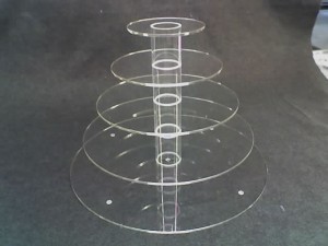 5 tier round display stand