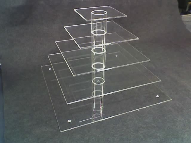 5 tier square display stand