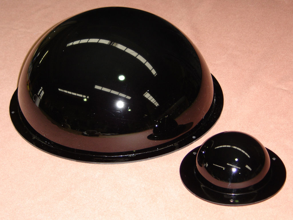 Black security domes large & small
